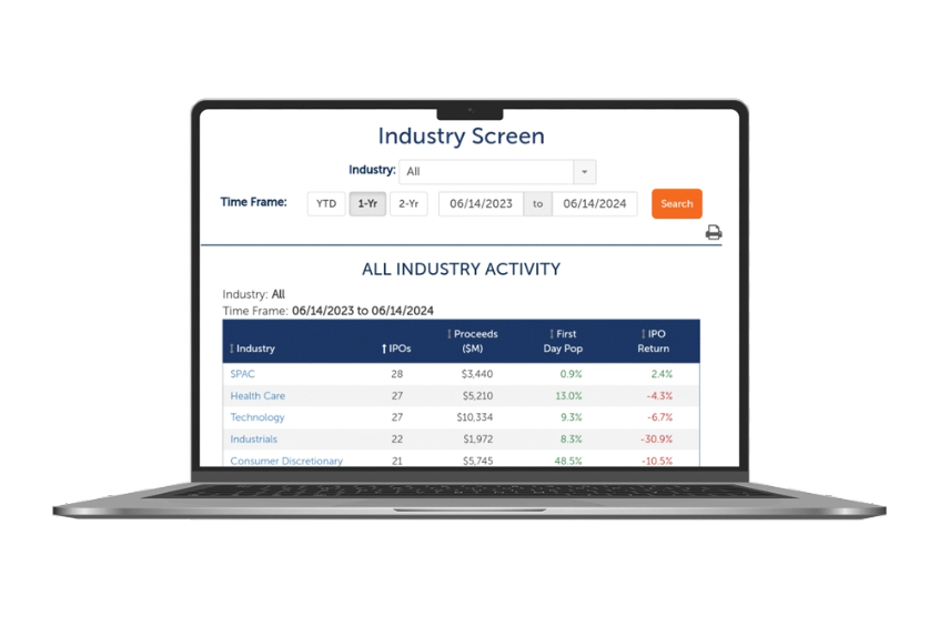 Industry Screen on Laptop